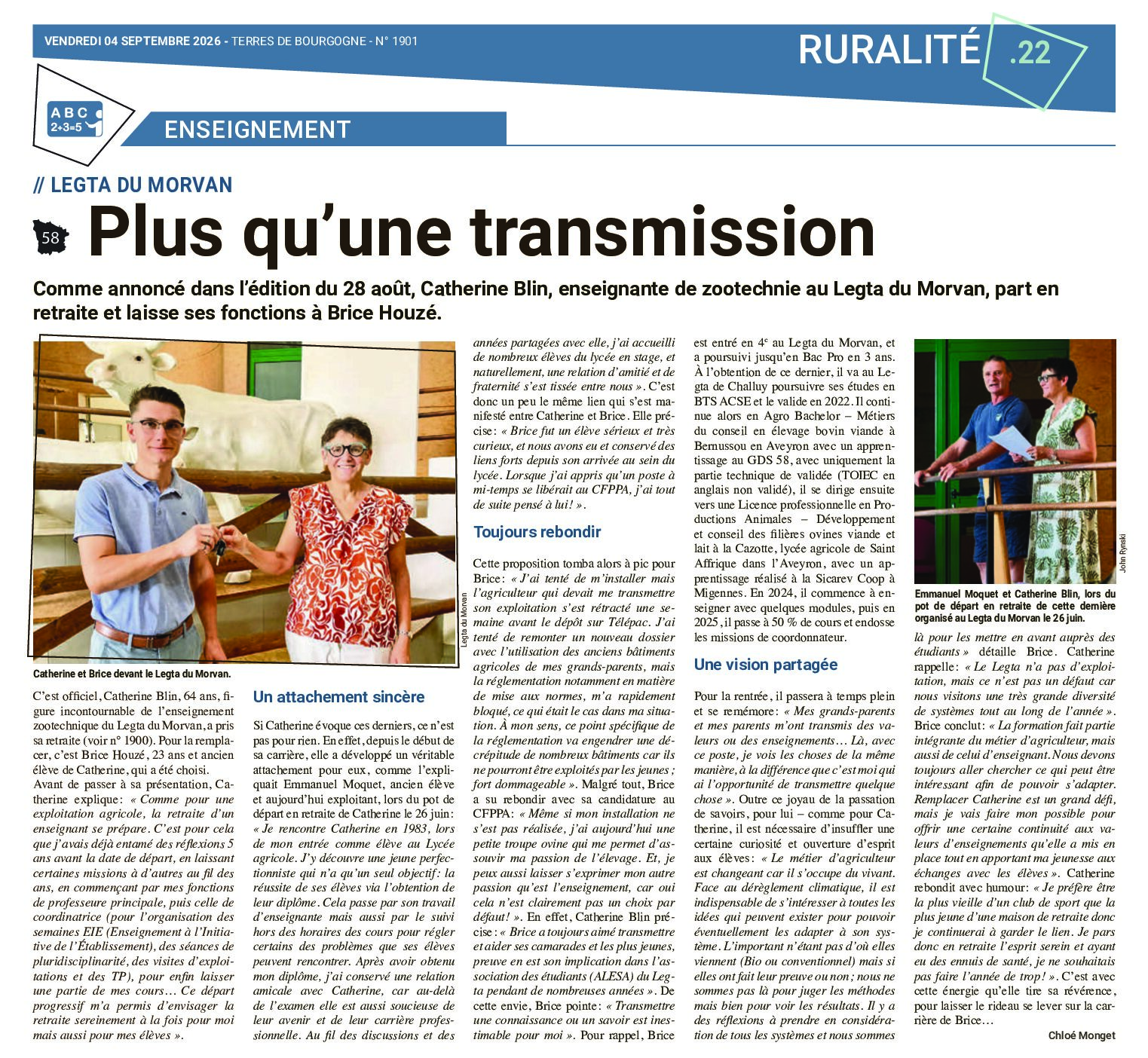 Plus qu’une transmission